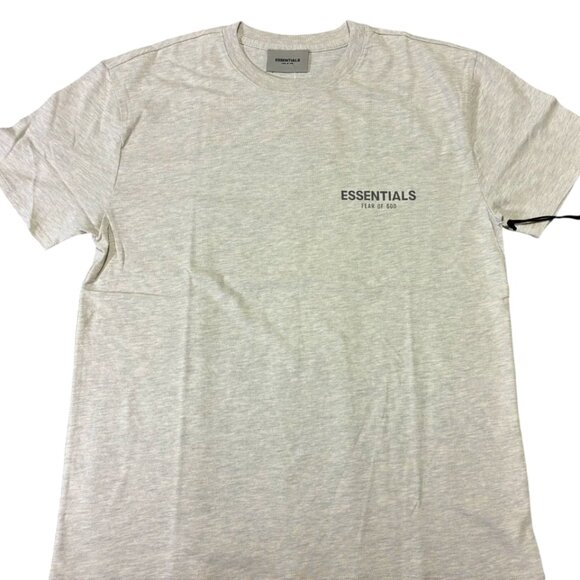 Mens Essentials Fear Of God Light Oatmeal 3M Reflective T-Shirt Brand New - Picture 1 of 5